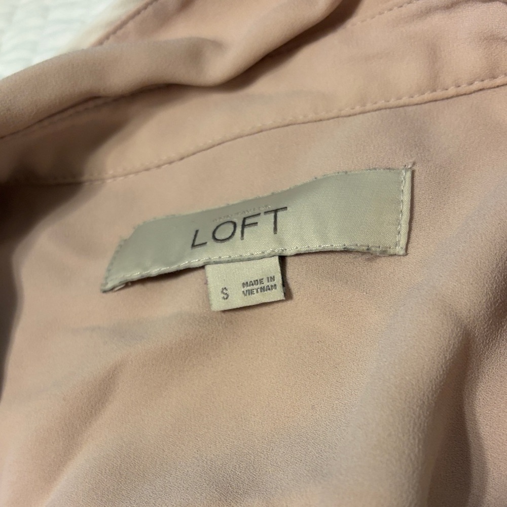 Loft Blush Button-Down Blouse - image 2